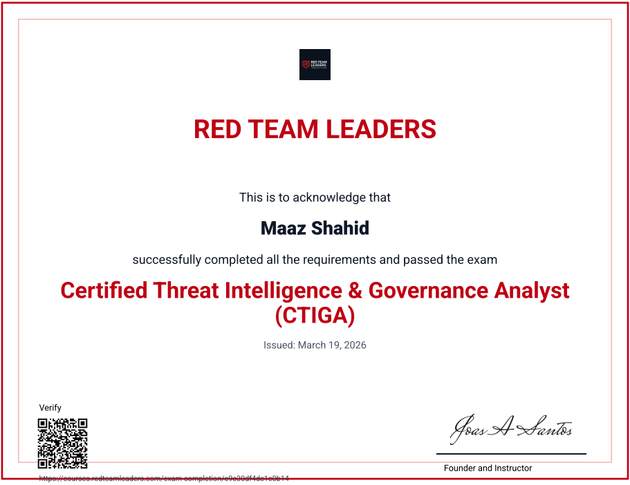 CTIGA Certificate